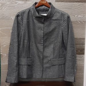Coldwater creek silver shimmer recycled wool jacke